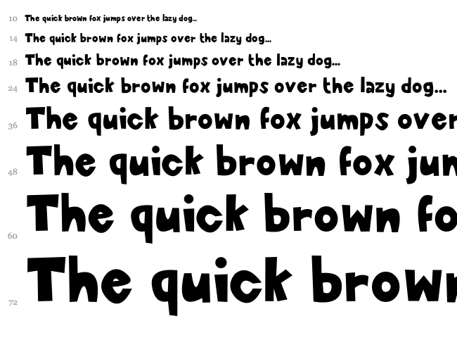 Cute Enung font waterfall